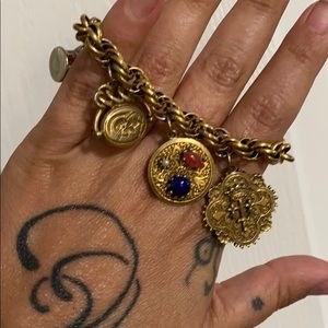 Vintage antique charm bracelet